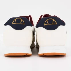 ELLESSE Baskets basses à lacets bi matière effet daim et similicuir lisse Homme BLANC