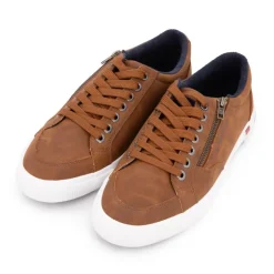 TOM TAILOR Baskets basses avec zip couleur cognac Homme MARRON Discount