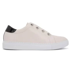 LES TROPEZIENNES PAR M.BELARBI Baskets basses cuir lisse Linda blanc Femme BLANC ECRU Sale