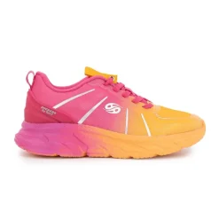 DOCKERS BY GERLI Baskets basses de sport en tissu logo argenté Femme ORANGE Hot