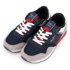 PEPE JEANS Baskets basses London park avec lacets semelle colorée Enfant BLEU FONCE Outlet
