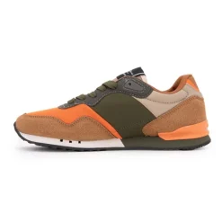 PEPE JEANS Baskets basses London park avec lacets semelle colorée Enfant ORANGE Discount