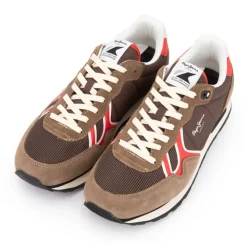 PEPE JEANS Baskets basses suédine mud bro à lacets Homme MARRON FONCE Clearance