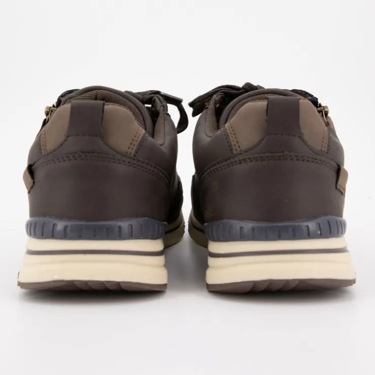 DOCKERS BY GERLI Baskets basses zippées à lacets semelle blanche Homme MARRON Sale