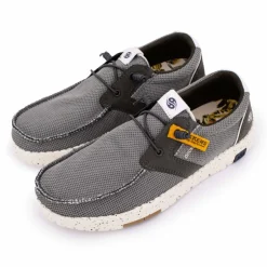 DOCKERS BY GERLI Baskets bateau en toile Homme GRIS Clearance