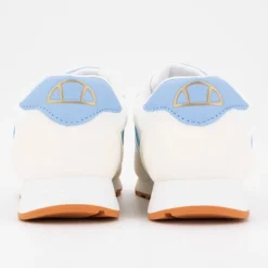 ELLESSE Baskets beige à lacets avec empiècement coloré semelle crantée Femme BLANC