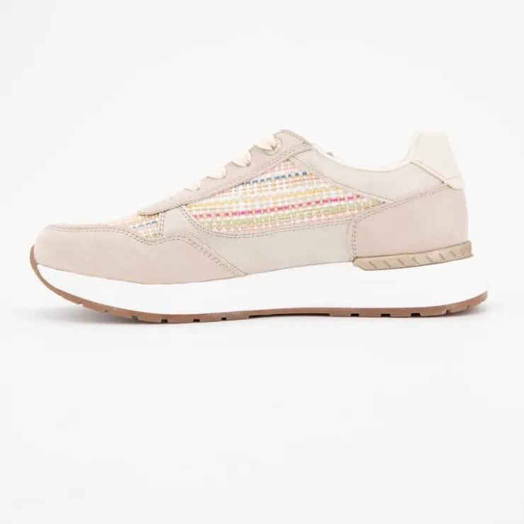 ROMIKA Baskets s à lacets effet tissé avec zip Femme BEIGE Discount