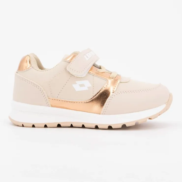 LOTTO Baskets bi colore avec scratch semelle blanche Verone Enfant BEIGE Hot