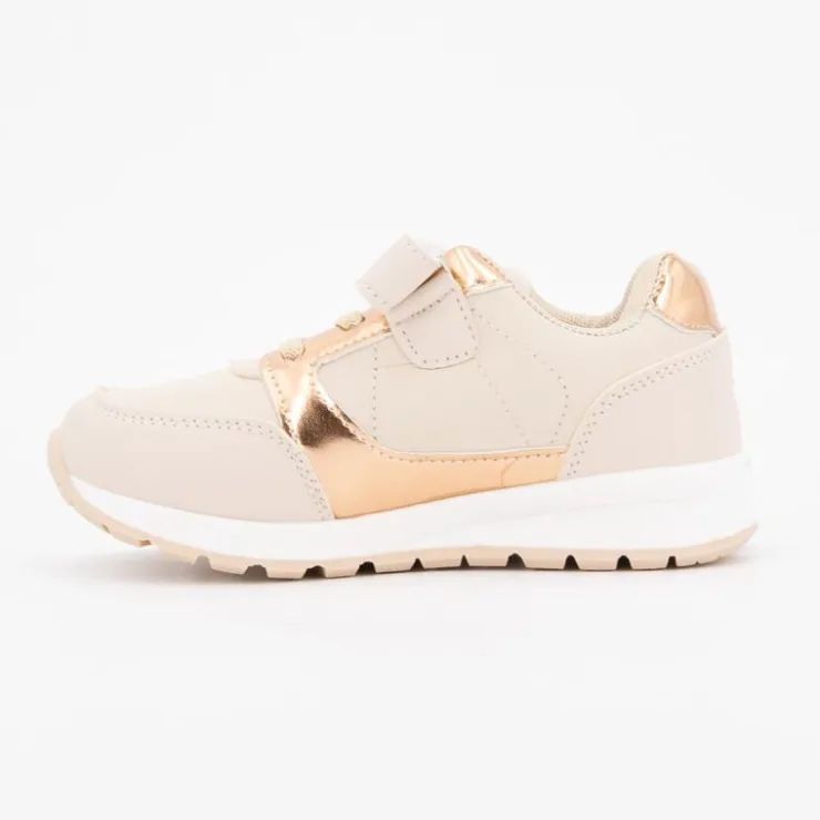 LOTTO Baskets bi colore avec scratch semelle blanche Verone Enfant BEIGE Hot