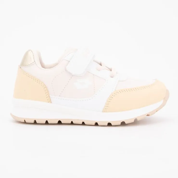 LOTTO Baskets bi colore avec scratch semelle blanche beige Verone Enfant ROSE CLAIR Clearance