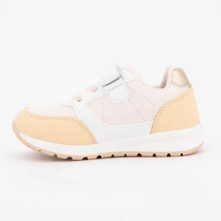 LOTTO Baskets bi colore avec scratch semelle blanche beige Verone Enfant ROSE CLAIR Clearance