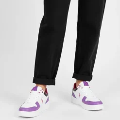 US POLO Baskets blanches basses avec lacets Femme VIOLET Outlet