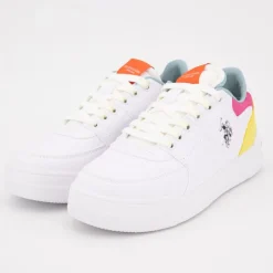 US POLO Baskets hes basses avec lacets Femme BLANC