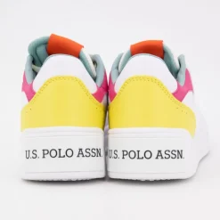 US POLO Baskets hes basses avec lacets Femme BLANC