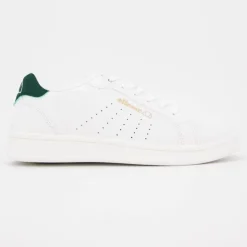 ELLESSE Baskets hes empiècement vert avec logo doré Femme BLANC Sale