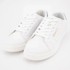 ELLESSE Baskets hes empiècement vert avec logo doré Femme BLANC Sale