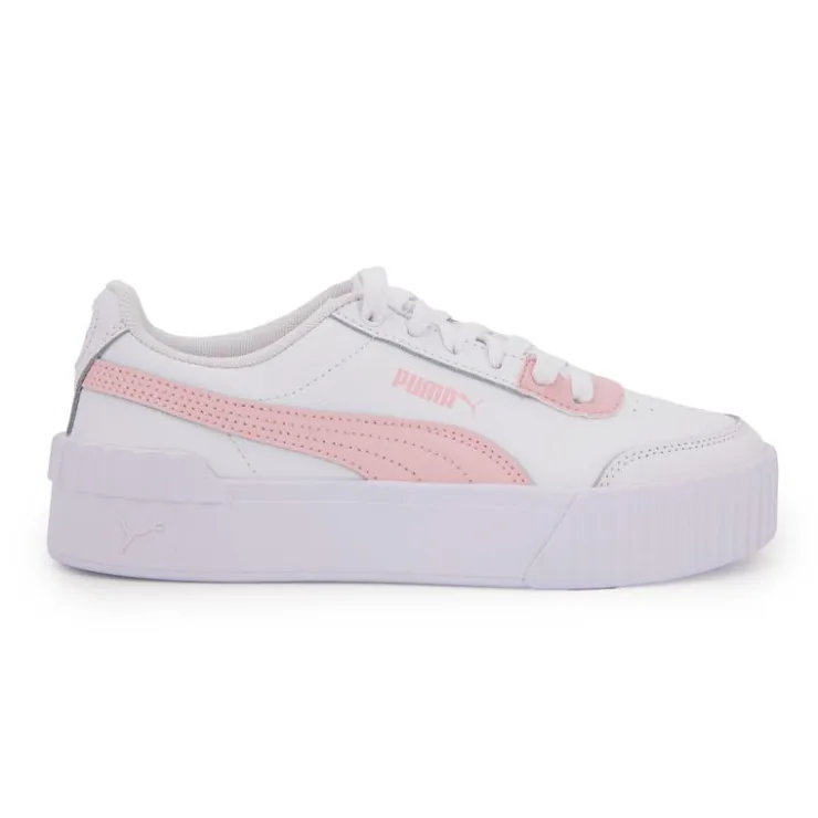 PUMA Baskets Carina Lift junior bandes roses Femme, Enfant BLANC Outlet