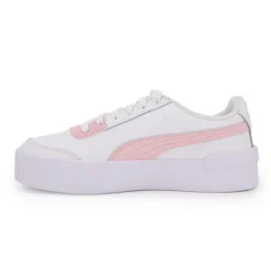 PUMA Baskets Carina Lift junior bandes roses Femme, Enfant BLANC Outlet