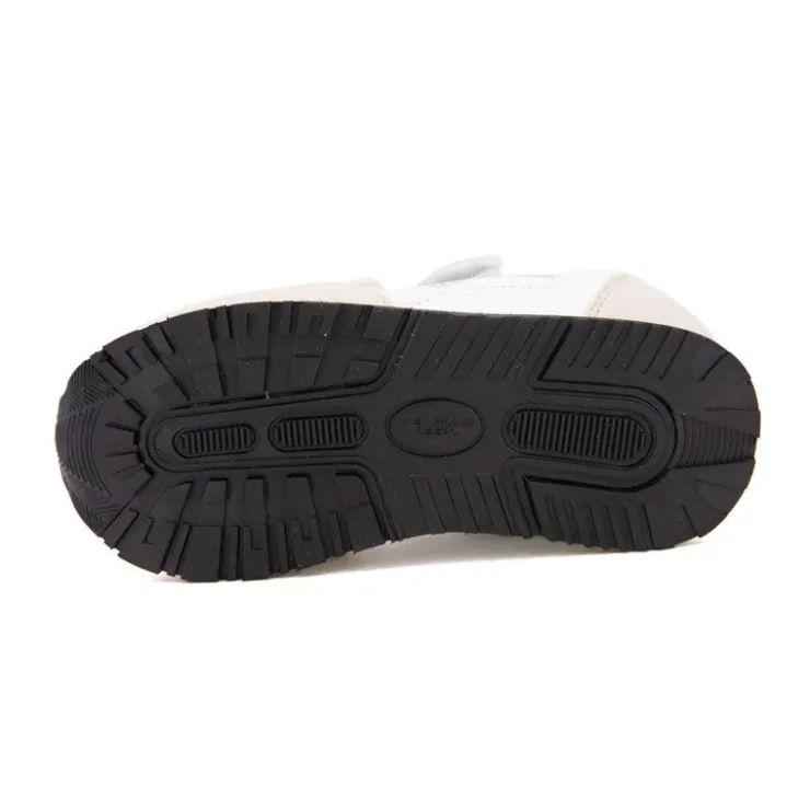 US POLO Baskets colorées à scratch similicuir Enfant BLANC