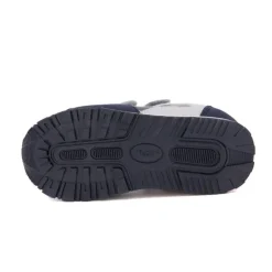 US POLO Baskets colorées à scratch similicuir Enfant BLEU FONCE New