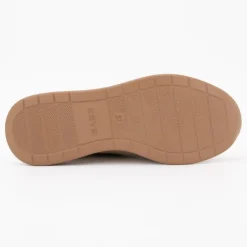 KEYS Baskets compensées à sequins cuir zip dorée avec lacets Femme BEIGE New