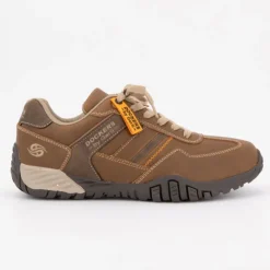 DOCKERS BY GERLI Baskets crazy horse cognac lacets beiges Homme MARRON Clearance