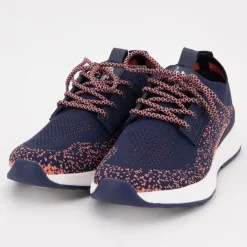 US POLO Baskets de sport souple à motif orange Femme BLEU FONCE Discount