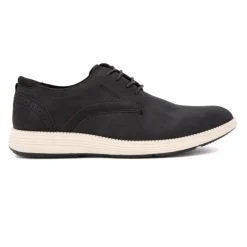 BURTON OF LONDON Baskets de ville à lacets semelle blanche Homme NOIR Clearance