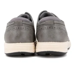 BURTON OF LONDON Baskets de ville à lacets semelle blanche Homme GRIS Clearance