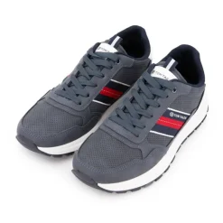 TOM TAILOR Baskets en tissu à lacets avec bandes colorées Homme BLEU FONCE Online