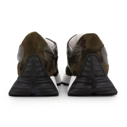 URBAN Baskets en tissu et cuir vert Femme KAKI Best