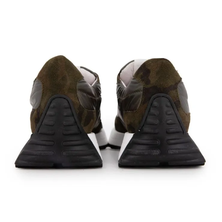 URBAN Baskets en tissu et cuir vert Femme KAKI Best