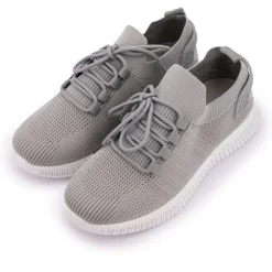 KELARA Baskets en toile à lacets Femme GRIS CLAIR Sale