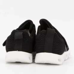 BURTON OF LONDON Baskets en toile à scratch euloge semelle design Enfant NOIR Clearance