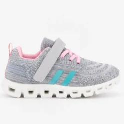 BURTON OF LONDON Baskets en toile à scratch euloge semelle design Enfant GRIS