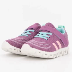 BURTON OF LONDON Baskets en toile à scratch euloge semelle design Enfant VIOLET CLAIR