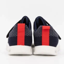 BURTON OF LONDON Baskets en toile à scratch euloge semelle design Enfant BLEU FONCE Best