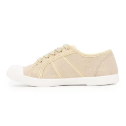 LES TROPEZIENNES PAR M.BELARBI Baskets en toile cloruni couleur sable lacets blancs Femme BEIGE Sale