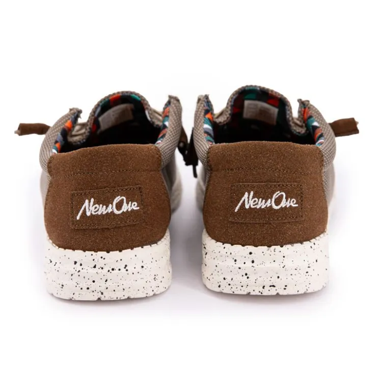 NEW ONE Baskets en toile Homme MARRON Best