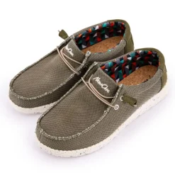 NEW ONE Baskets en toile Homme KAKI Hot