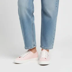 ONLY Baskets en toile nicola à lacets blancs Femme ROSE Sale