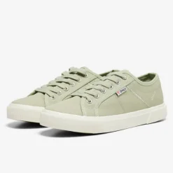 ONLY Baskets en toile nicola à lacets blancs Femme VERT CLAIR Hot