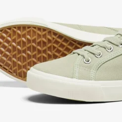 ONLY Baskets en toile nicola à lacets blancs Femme VERT CLAIR Hot