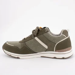 DOCKERS BY GERLI Baskets en toile olive avec zip Homme KAKI Best