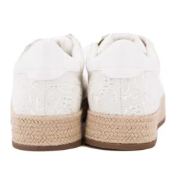 TOM TAILOR Baskets espadrille avec broderie fleurs Femme BLANC Best