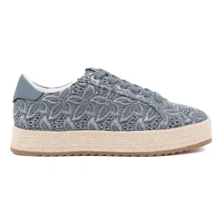 TOM TAILOR Baskets espadrille avec broderie fleurs Femme GRIS Sale