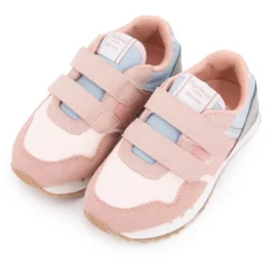 PEPE JEANS Baskets london class à scratch Enfant ROSE CLAIR New