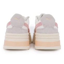 PUMA Baskets Mayze Thrifted en cuir effet daim Femme BLANC New
