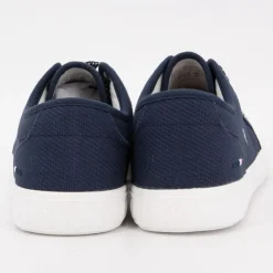 US POLO Baskets mediaval en toile avec lacets à rayures Homme BLEU FONCE