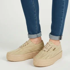 LES TROPEZIENNES PAR M.BELARBI Baskets mode cosmic en tissu Femme BEIGE Sale